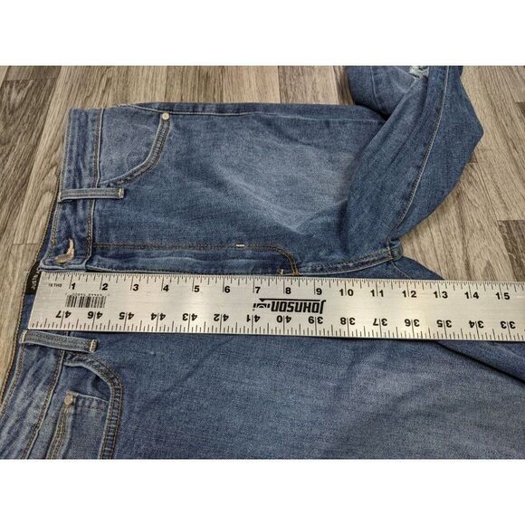 Just Black Juniors Size 13 Pockets Fringe Hem Distressed Denim Blue Jeans - Picture 10 of 11